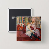 Toulouse-Lautrec - Rue des Moulins im Salon Button (Vorne & Hinten)