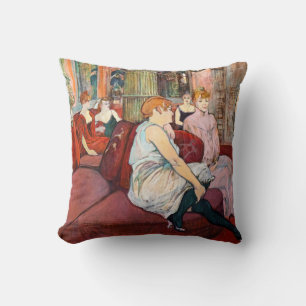Toulouse-Lautrec - Rue des Moulins im Salon Kissen