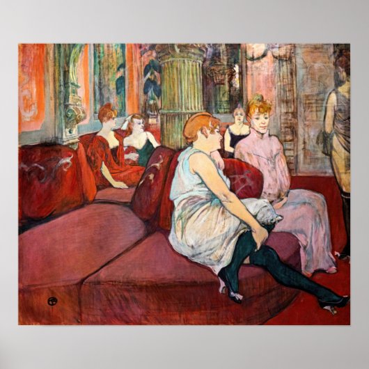 Toulouse-Lautrec - Rue des Moulins im Salon Poster (Vorne)