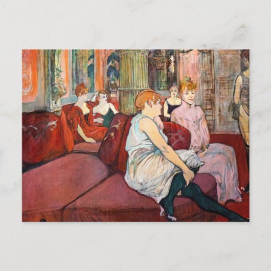 Toulouse-Lautrec - Rue des Moulins im Salon Postkarte (Vorderseite)