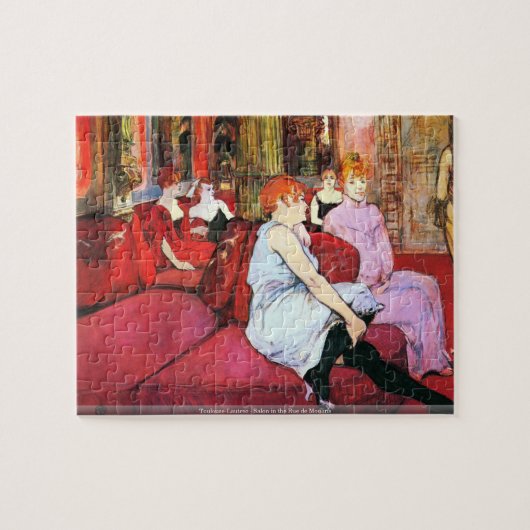 Toulouse-Lautrec - Salon im Ruede Moulins puz Puzzle (Horizontal)