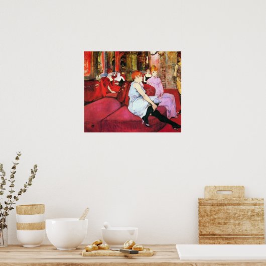 Toulouse-Lautrec - Salon in der Rue de Moulins Poster (Küche)