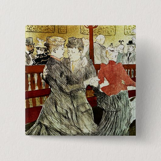 Toulouse-Lautrec - Tanzen in Rouge Button (Vorderseite)