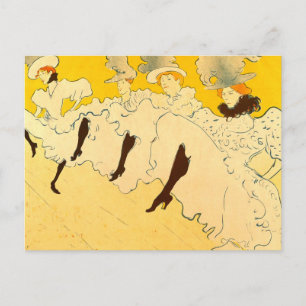 Toulouse-Lautrec tanzende Mädchen Gelbes Poster Ar Postkarte
