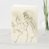 Toulouse Lautrec - Tanzpärchen, Geburtstag Einladung (Rückseite)