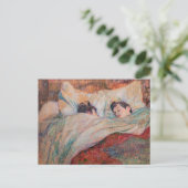 Toulouse-Lautrec - The Bed Postkarte (Stehend Vorderseite)