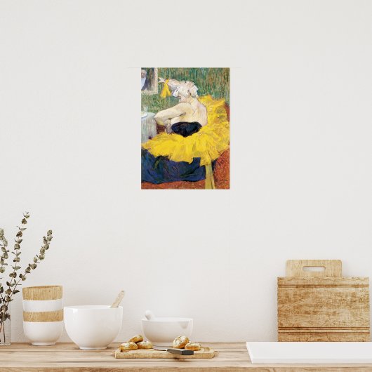 Toulouse-Lautrec - The Clowness Cha U Kao Poster (Küche)