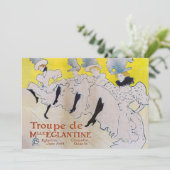 Toulouse-Lautrec - Troupe de Mlle Eglantine Dankeskarte (Stehend Vorderseite)