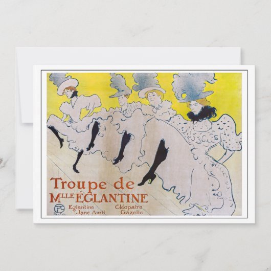Toulouse-Lautrec - Troupe de Mlle Eglantine Dankeskarte (Vorderseite)
