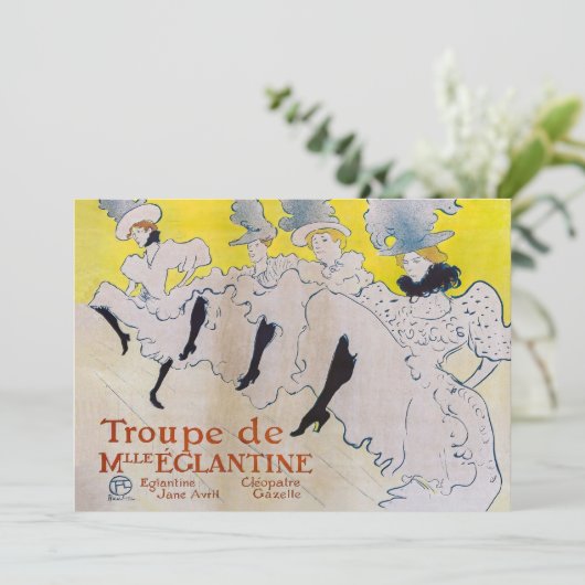 Toulouse-Lautrec - Troupe de Mlle Eglantine Einladung (Stehend Vorderseite)