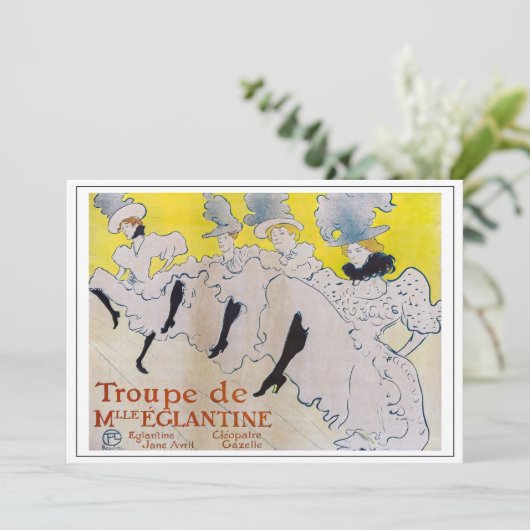 Toulouse-Lautrec - Troupe de Mlle Eglantine Einladung (Stehend Vorderseite)