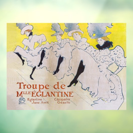 Toulouse-Lautrec - Troupe de Mlle Eglantine Fensteraufkleber (Blatt 3)