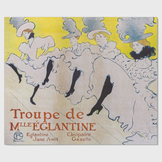 Toulouse-Lautrec - Troupe de Mlle Eglantine Geschenkpapier (Flach)