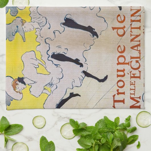 Toulouse-Lautrec - Troupe de Mlle Eglantine Geschirrtuch (Gefaltet)