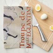 Toulouse-Lautrec - Troupe de Mlle Eglantine Geschirrtuch (Viertel Falte)