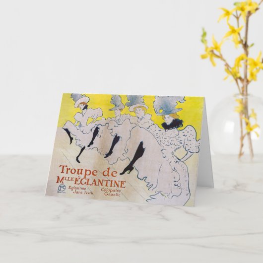 Toulouse-Lautrec - Troupe de Mlle Eglantine Karte (Gelbe Blume)