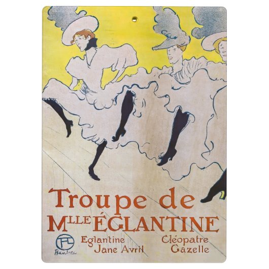 Toulouse-Lautrec - Troupe de Mlle Eglantine Klemmbrett (Rückseite)