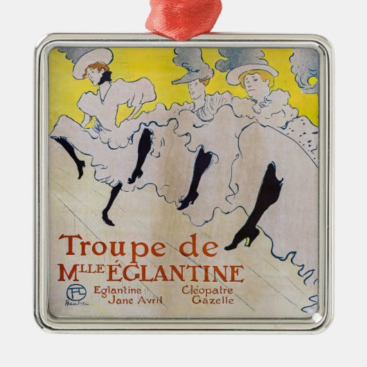 Toulouse-Lautrec - Troupe de Mlle Eglantine Ornament Aus Metall (Vorne)