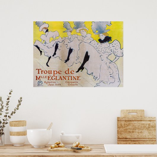 Toulouse-Lautrec - Troupe de Mlle Eglantine Poster (Küche)