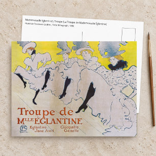 Toulouse-Lautrec - Troupe de Mlle Eglantine Postkarte
