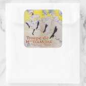 Toulouse-Lautrec - Troupe de Mlle Eglantine Quadratischer Aufkleber (Tasche)