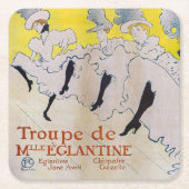 Toulouse-Lautrec - Troupe de Mlle Eglantine Rechteckiger Pappuntersetzer (Vorderseite)