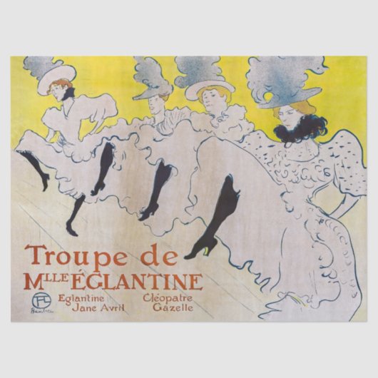 Toulouse-Lautrec - Troupe de Mlle Eglantine Seidenpapier (Vorderseite)