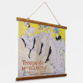 Toulouse-Lautrec - Troupe de Mlle Eglantine Wandteppich Mit Holzrahmen (Gewinkelt)