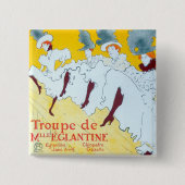 Toulouse Lautrec Yellow Dancing Girl Poster Button (Vorderseite)