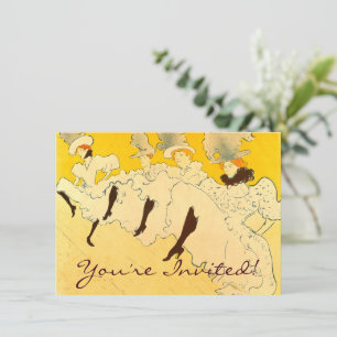 Toulouse Lautrec Yellow Dancing Girl Poster Einladung
