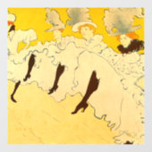 Toulouse Lautrec Yellow Dancing Girl Poster Fensteraufkleber (Blatt)