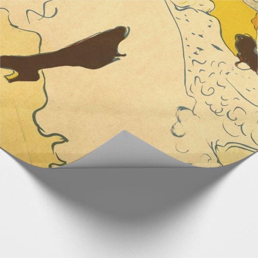 Toulouse Lautrec Yellow Dancing Girl Poster Geschenkpapier (Ecke)