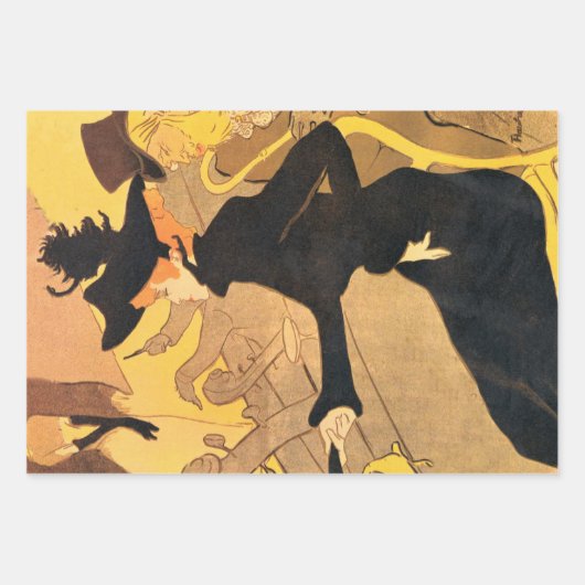 Toulouse Lautrec Yellow Dancing Girl Poster Geschenkpapier Set (Vorderseite 3)