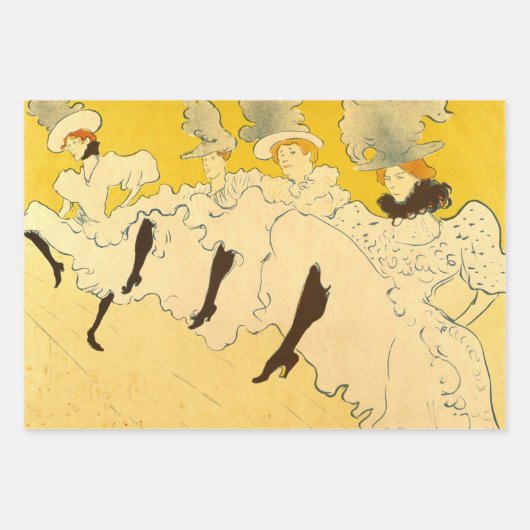 Toulouse Lautrec Yellow Dancing Girl Poster Geschenkpapier Set (Vorderseite)