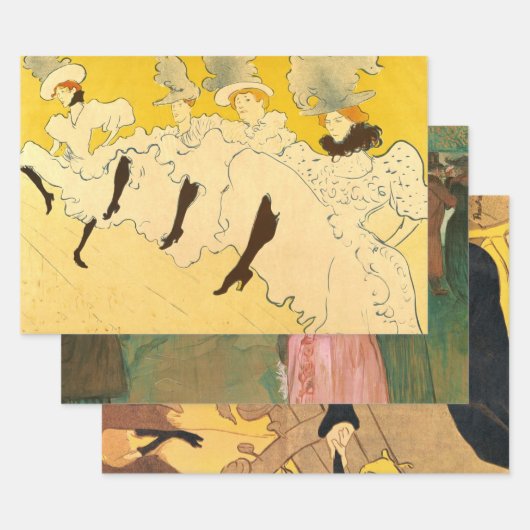 Toulouse Lautrec Yellow Dancing Girl Poster Geschenkpapier Set (Set)