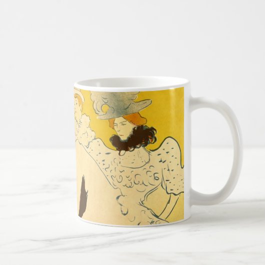 Toulouse Lautrec Yellow Dancing Girl Poster Kaffeetasse (Rechts)