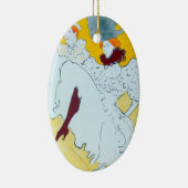 Toulouse Lautrec Yellow Dancing Girl Poster Keramikornament (Rechts)