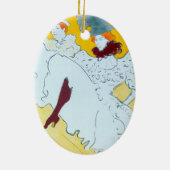 Toulouse Lautrec Yellow Dancing Girl Poster Keramikornament (Hinten)