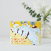 Toulouse Lautrec Yellow Dancing Girl Poster Postkarte (Stehend Vorderseite)