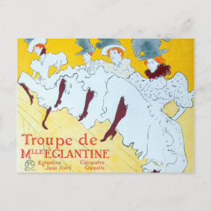 Toulouse Lautrec Yellow Dancing Girl Poster Postkarte