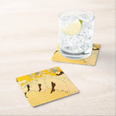 Toulouse Lautrec Yellow Dancing Girl Poster Rechteckiger Pappuntersetzer (Vor Ort)