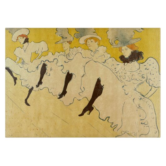 Toulouse Lautrec Yellow Dancing Girl Poster Schneidebrett (Vorderseite)