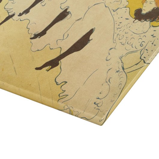 Toulouse Lautrec Yellow Dancing Girl Poster Schneidebrett (Ecke)