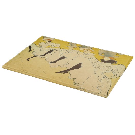 Toulouse Lautrec Yellow Dancing Girl Poster Schneidebrett (Ecke)