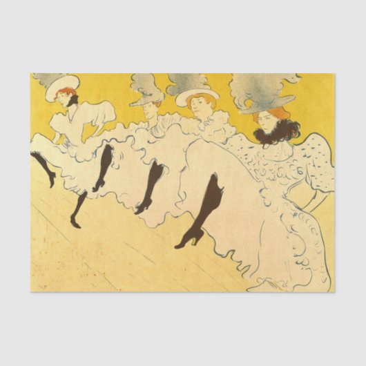 Toulouse Lautrec Yellow Dancing Girl Poster Seidenpapier (Vorderseite)