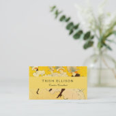 Toulouse Lautrec Yellow Dancing Girl Poster Visitenkarte (Stehend Vorderseite)