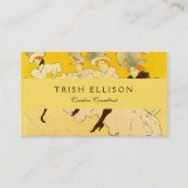 Toulouse Lautrec Yellow Dancing Girl Poster Visitenkarte (Vorderseite)