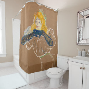 Toulouse-Lautrec - Yvette Guilbert singend Duschvorhang