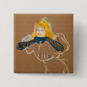 Toulouse-Lautrec - Yvette Guilbert Singing Button