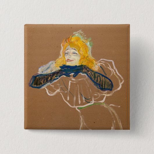 Toulouse-Lautrec - Yvette Guilbert Singing Button (Vorderseite)